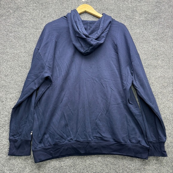 Starter Denver Broncos Hoodie Men's XXL Navy Blue Pullover Sweatshirt - Picture 2 of 14